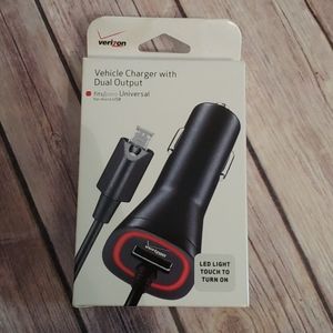 Dual Output Vehicle Charger - Micro USB